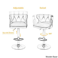 Rosdorf Swivel Adjustable Height Counter And Bar Stool (Set Of 2)