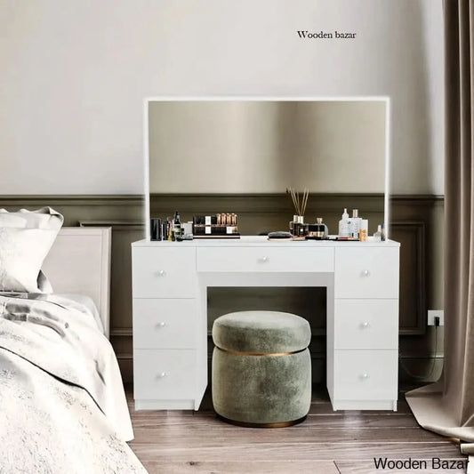 Sabrina Vanity Dressing Table With Mirror And Stool