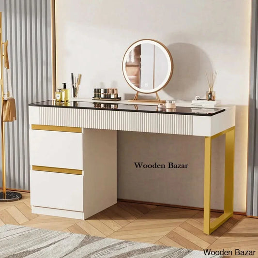 Sambula Vanity Dressing Table With Lighted Mirror And Stool