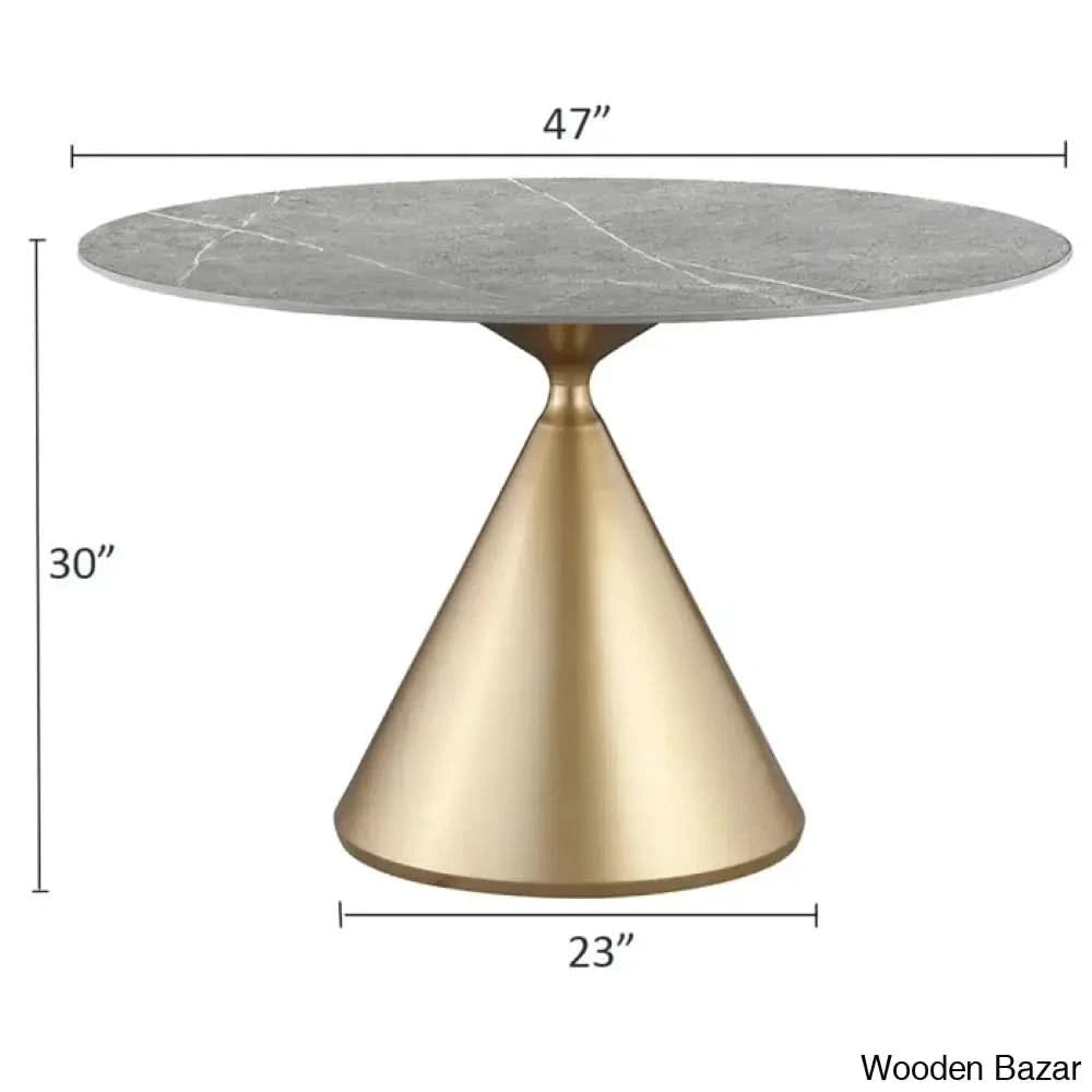 Santor Stylish 4 Seater Pedestal Dining Set - Wooden Bazar