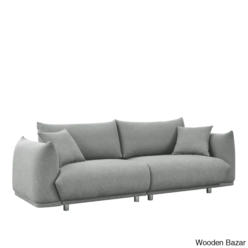Sarah Modern 3 Seater Sofa Couch - Wooden Bazar