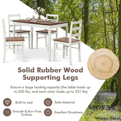 Shaw 4 Seater Dining Table Set In Teak Wood