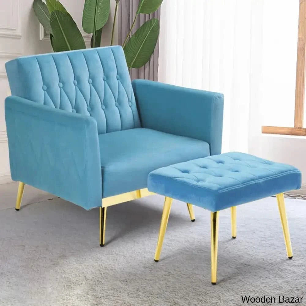 Arm Chair with Stool -8