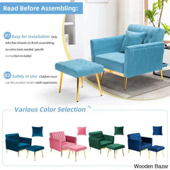 Arm Chair with Stool -10