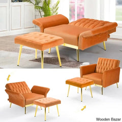 Arm Chair with Stool -3