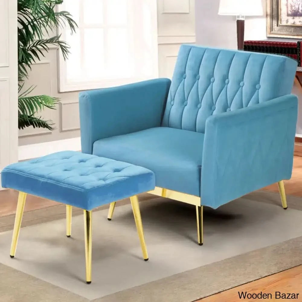 Arm Chair with Stool -7