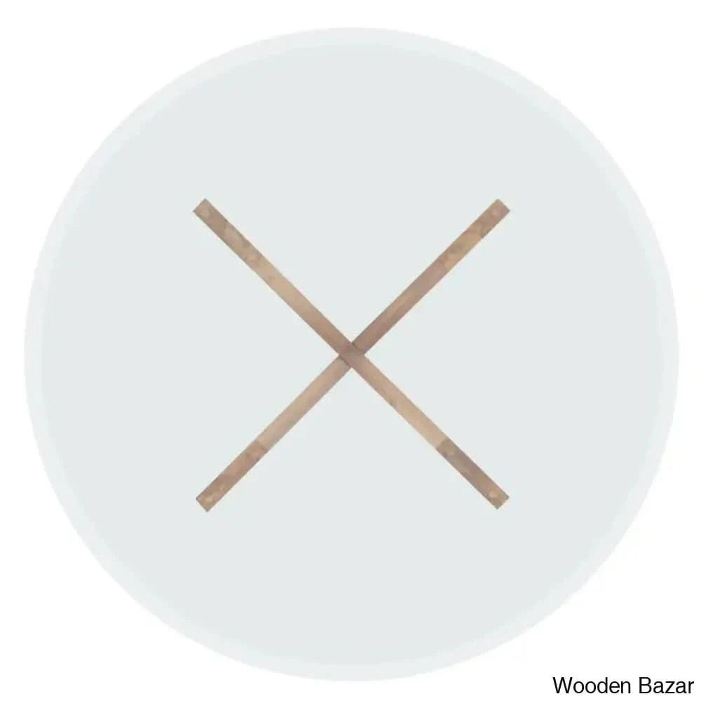 Smiley Best 4 Seater Round Glass Top Dining Set