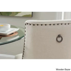 Smiley Best 4 Seater Round Glass Top Dining Set