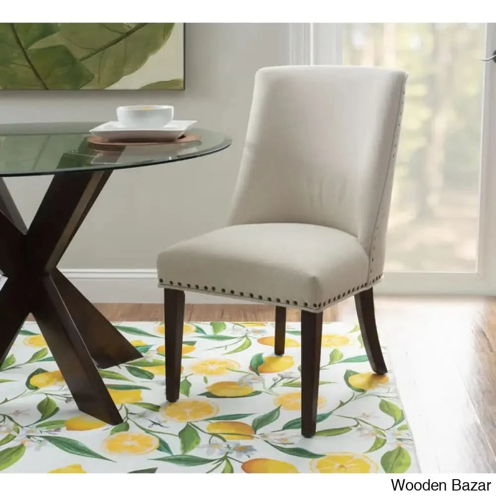 Smiley Best 4 Seater Round Glass Top Dining Set