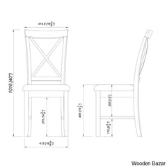 Sonny New 4 Seater Wooden Crafted Dining Table Set - Bazar