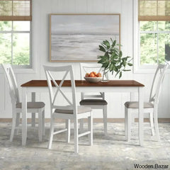 Sonny New 4 Seater Wooden Crafted Dining Table Set - Bazar