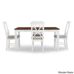 Sonny New 4 Seater Wooden Crafted Dining Table Set - Bazar
