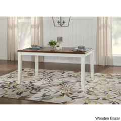 Sonny New 4 Seater Wooden Crafted Dining Table Set - Bazar