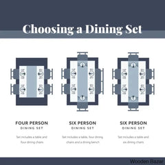 Sonny New 4 Seater Wooden Crafted Dining Table Set - Bazar