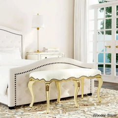 Stacder Latest Upholstered Backless Bench By Wooden Bazar Antique Beige