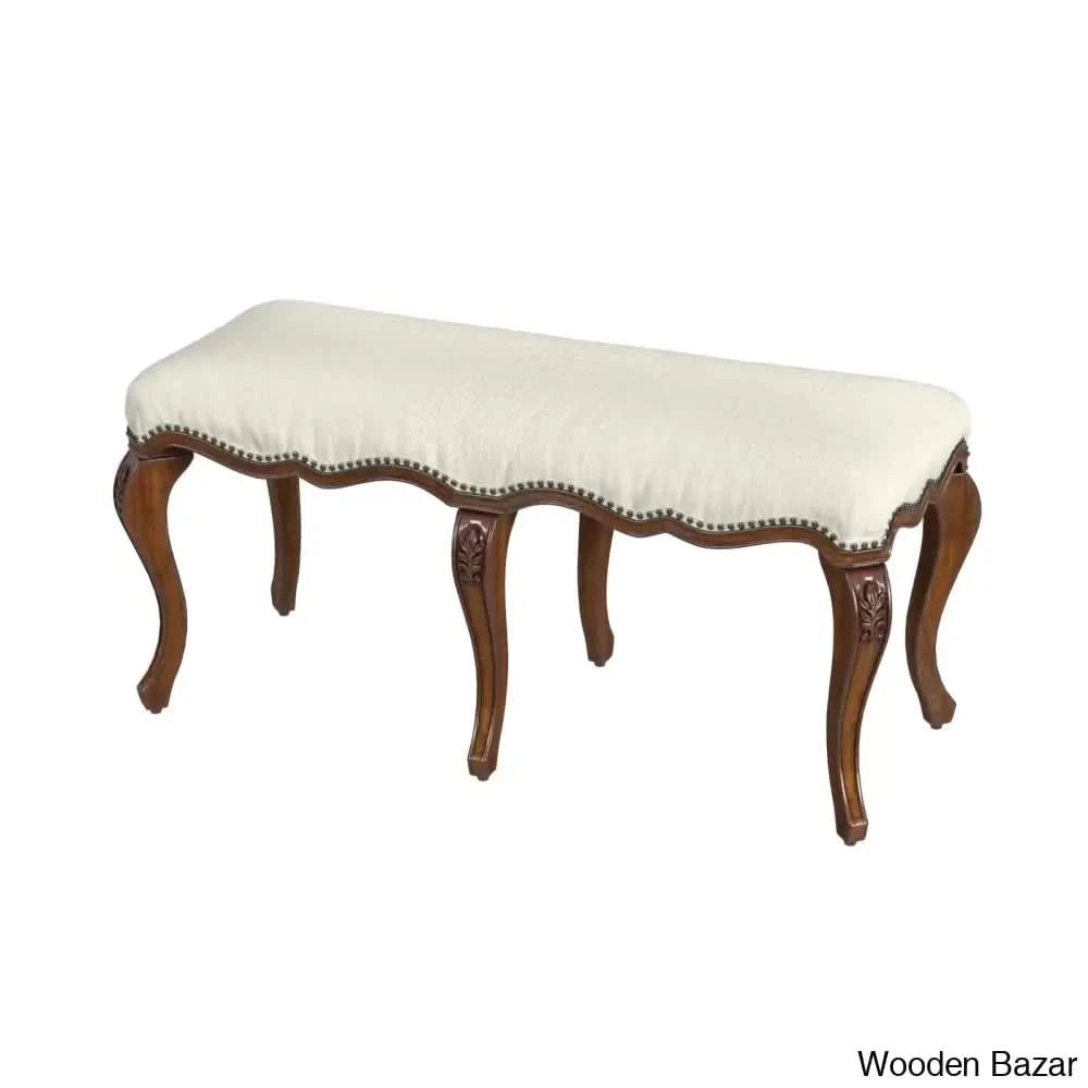 Stacder Latest Upholstered Backless Bench By Wooden Bazar Antique Cherry