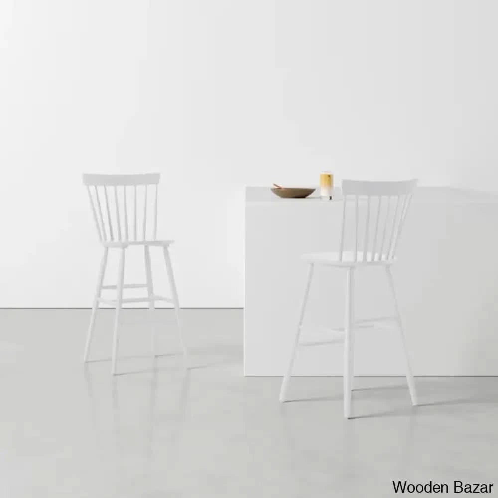 Staceey Swivel Solid Wood Counter And Bar Stool (Set Of 2)