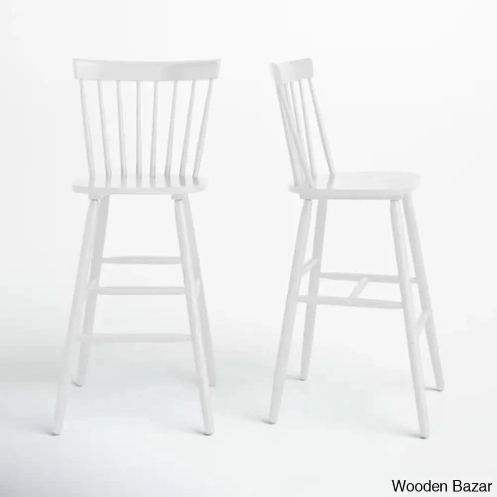Staceey Swivel Solid Wood Counter And Bar Stool (Set Of 2) White / (24’’ Seat Height)