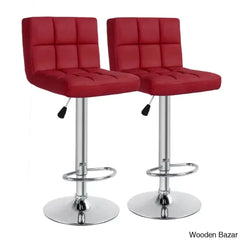 Stallcupo Modern Swivel Counter Stools In Stylish Upholstered Seating With Sleek Metal Frame