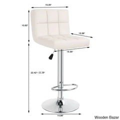 Stallcupo Modern Swivel Counter Stools In Stylish Upholstered Seating With Sleek Metal Frame