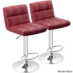 Stallcupo Modern Swivel Counter Stools In Stylish Upholstered Seating With Sleek Metal Frame