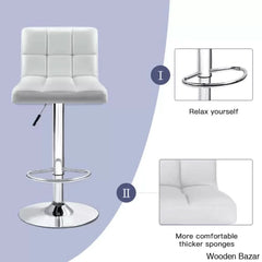 Stallcupo Modern Swivel Counter Stools In Stylish Upholstered Seating With Sleek Metal Frame