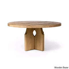 Stark Natural Round Wooden Dining Table With Stylish Design