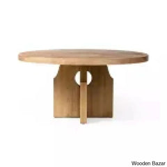 Stark Natural Round Wooden Dining Table With Stylish Design