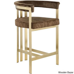 Stasiaz Upholstered Swivel 26.4’’ Counter And Bar Stool With Metal Frame (Set Of 2)