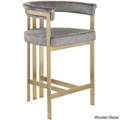 Stasiaz Upholstered Swivel 26.4’’ Counter And Bar Stool With Metal Frame (Set Of 2)