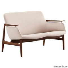 Stella Upholstered Solid Wood 3-Seater Sofa With Classic Comfort With Modern Elegance Beige