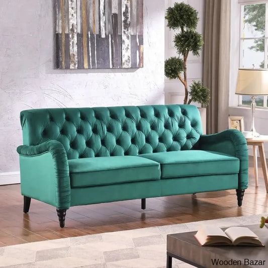 Sullivan Modern 3 Seater Sofa In Chesterfield Style - Wooden Bazar