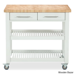 Sydney 38.30āā Wide Rolling Kitchen Cart Trolley Cart Cabinet Kitchen Island With Storage