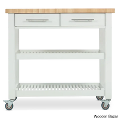 Sydney 38.30āā Wide Rolling Kitchen Cart Trolley Cart Cabinet Kitchen Island With Storage