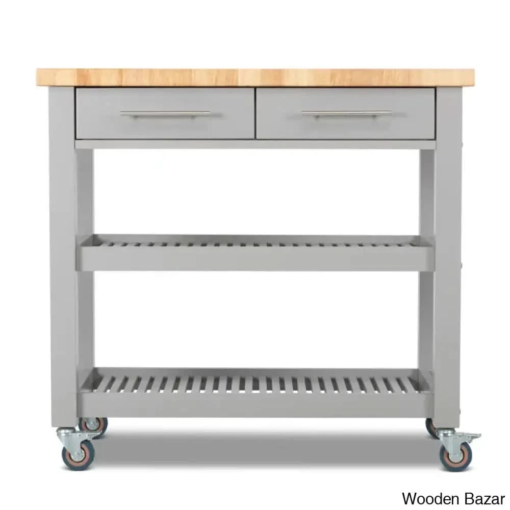 Sydney 38.30āā Wide Rolling Kitchen Cart Trolley Cart Cabinet Kitchen Island With Storage