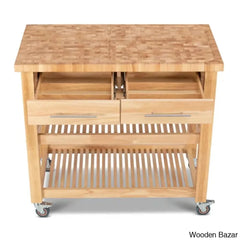 Sydney 38.30āā Wide Rolling Kitchen Cart Trolley Cart Cabinet Kitchen Island With Storage