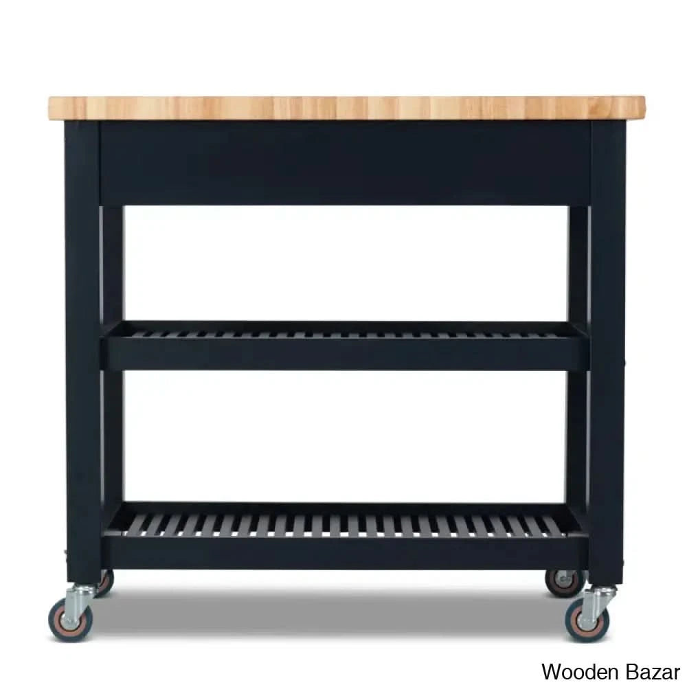 Sydney 38.30āā Wide Rolling Kitchen Cart Trolley Cart Cabinet Kitchen Island With Storage