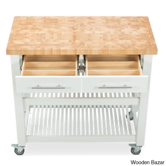 Sydney 38.30āā Wide Rolling Kitchen Cart Trolley Cart Cabinet Kitchen Island With Storage