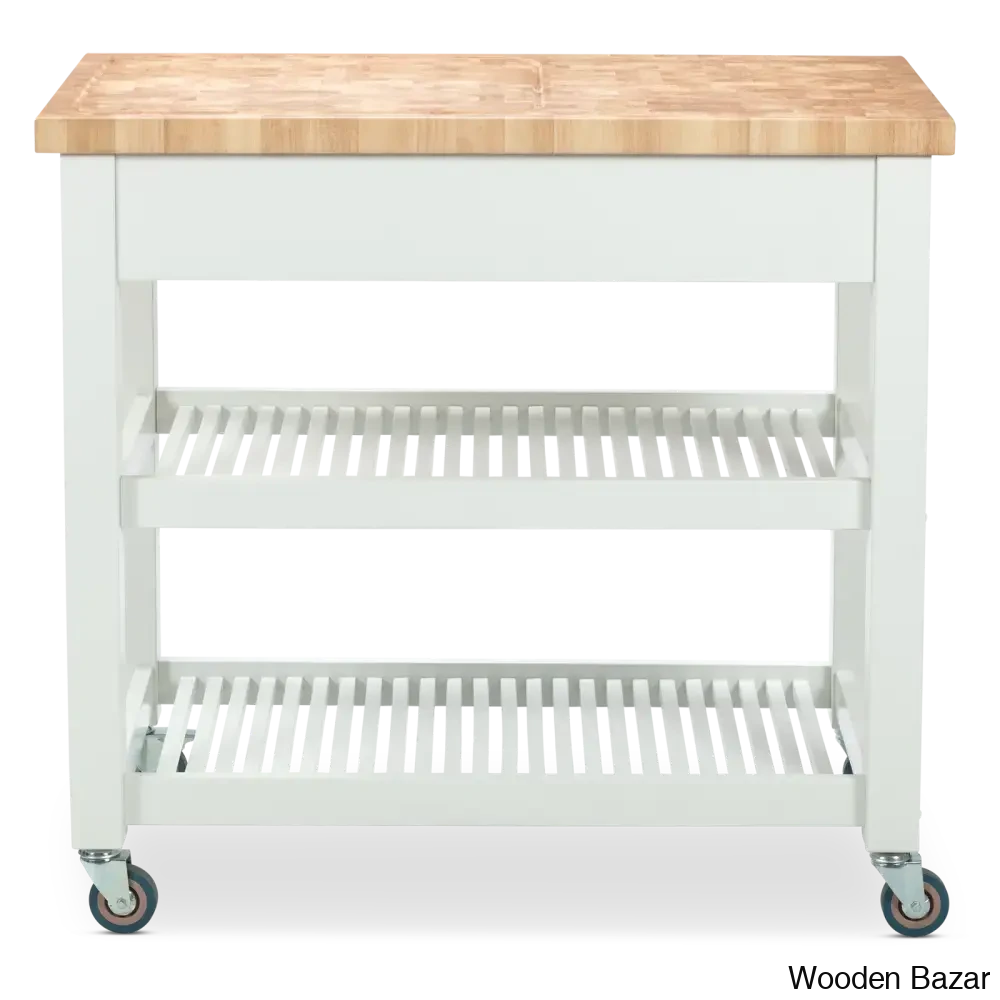 Sydney 38.30āā Wide Rolling Kitchen Cart Trolley Cart Cabinet Kitchen Island With Storage