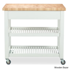 Sydney 38.30āā Wide Rolling Kitchen Cart Trolley Cart Cabinet Kitchen Island With Storage