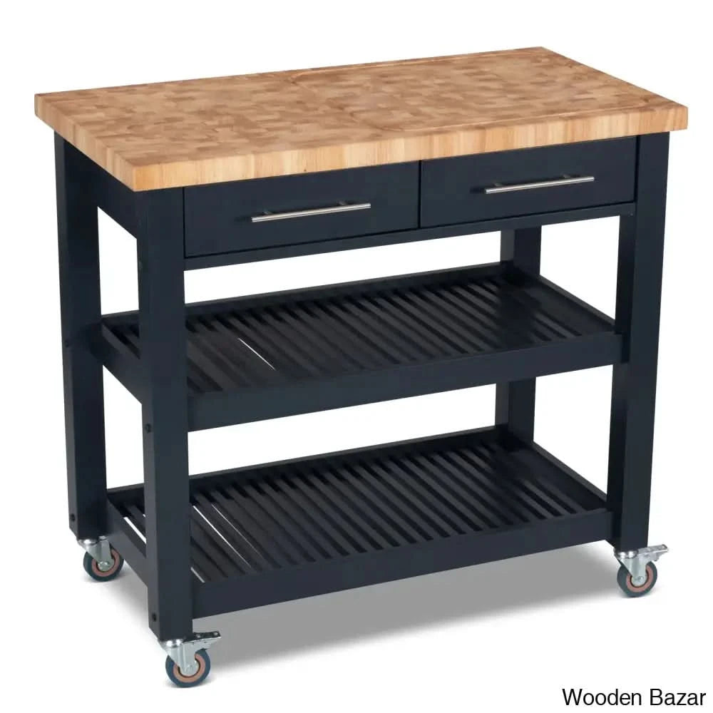 Sydney 38.30āā Wide Rolling Kitchen Cart Trolley Cart Cabinet Kitchen Island With Storage