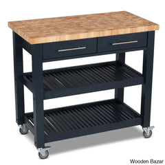 Sydney 38.30āā Wide Rolling Kitchen Cart Trolley Cart Cabinet Kitchen Island With Storage