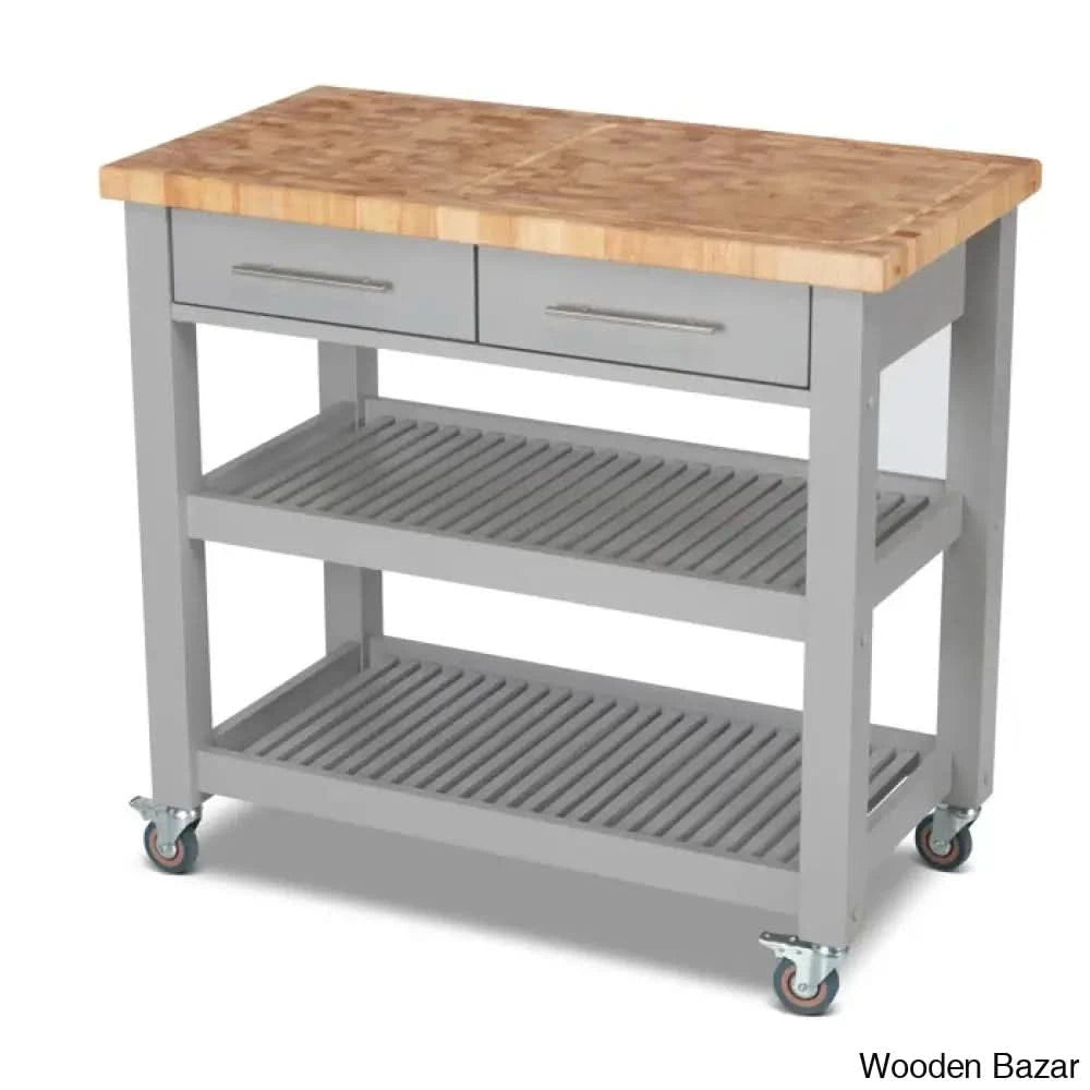 Sydney 38.30āā Wide Rolling Kitchen Cart Trolley Cart Cabinet Kitchen Island With Storage
