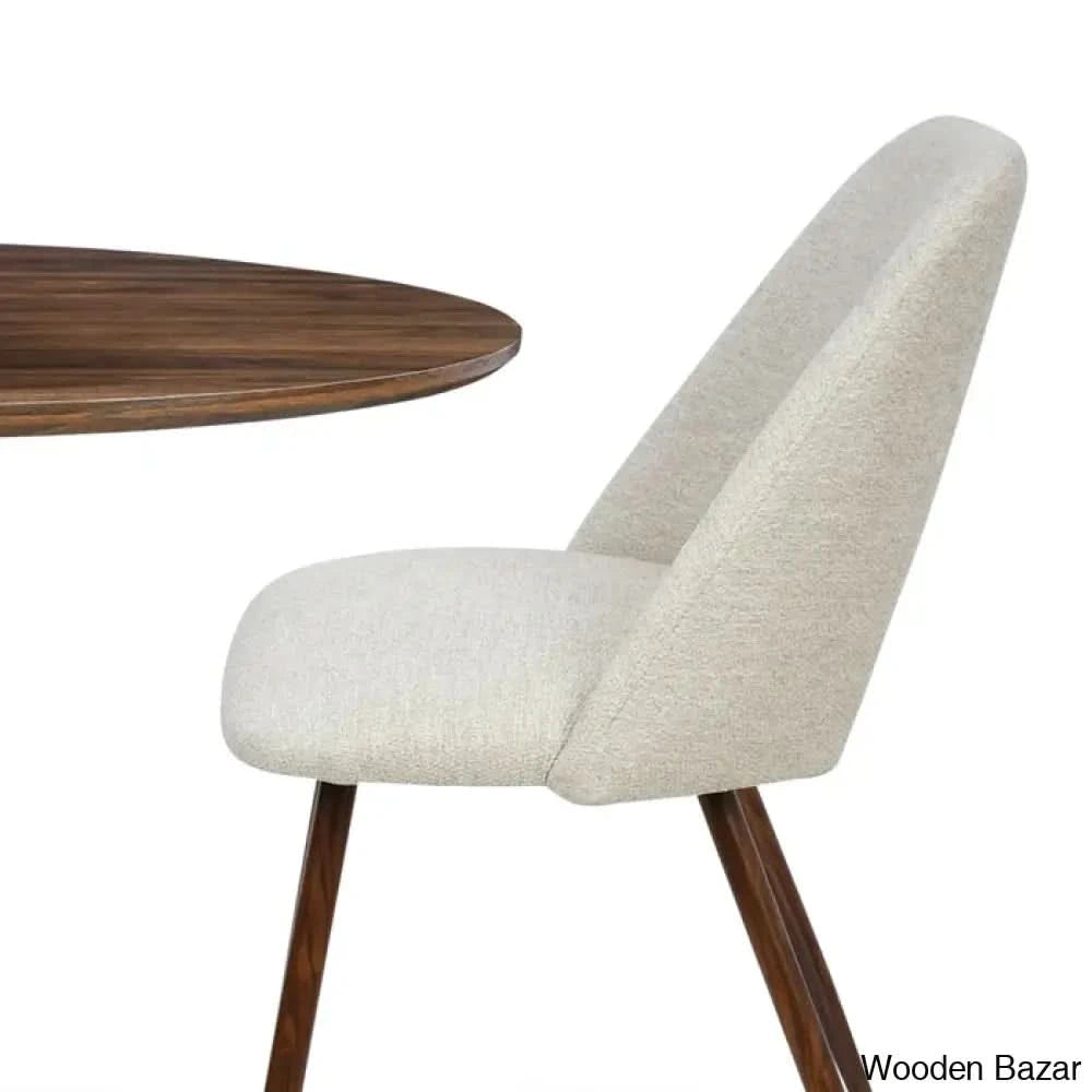 Syster Latest 4 Seater New Pedestal Dining Set - Wooden Bazar