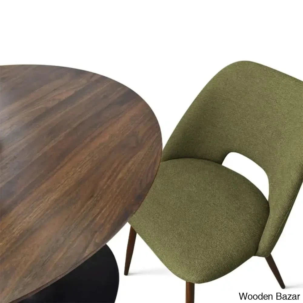 Syster Latest 4 Seater New Pedestal Dining Set - Wooden Bazar