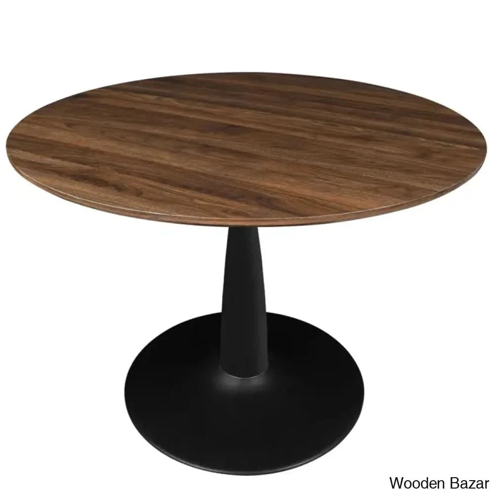 Syster Latest 4 Seater New Pedestal Dining Set - Wooden Bazar