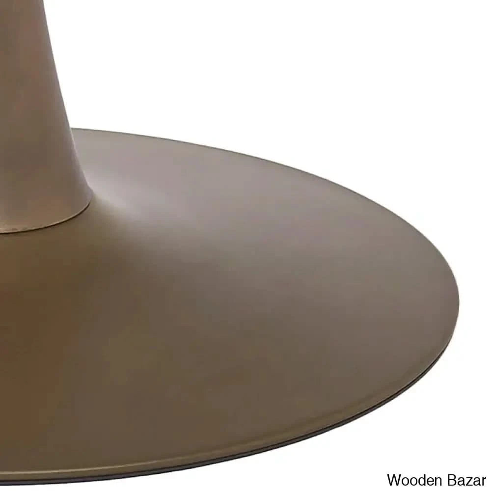 Thornton Modern 4 Seater Faux Marble Top Pedestal Dining Set