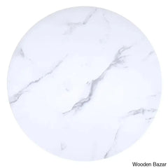 Thornton Modern 4 Seater Faux Marble Top Pedestal Dining Set