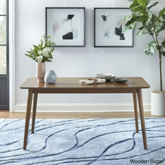 Tobin Stylish Wooden 5 Seater Dining Table Set - Bazar