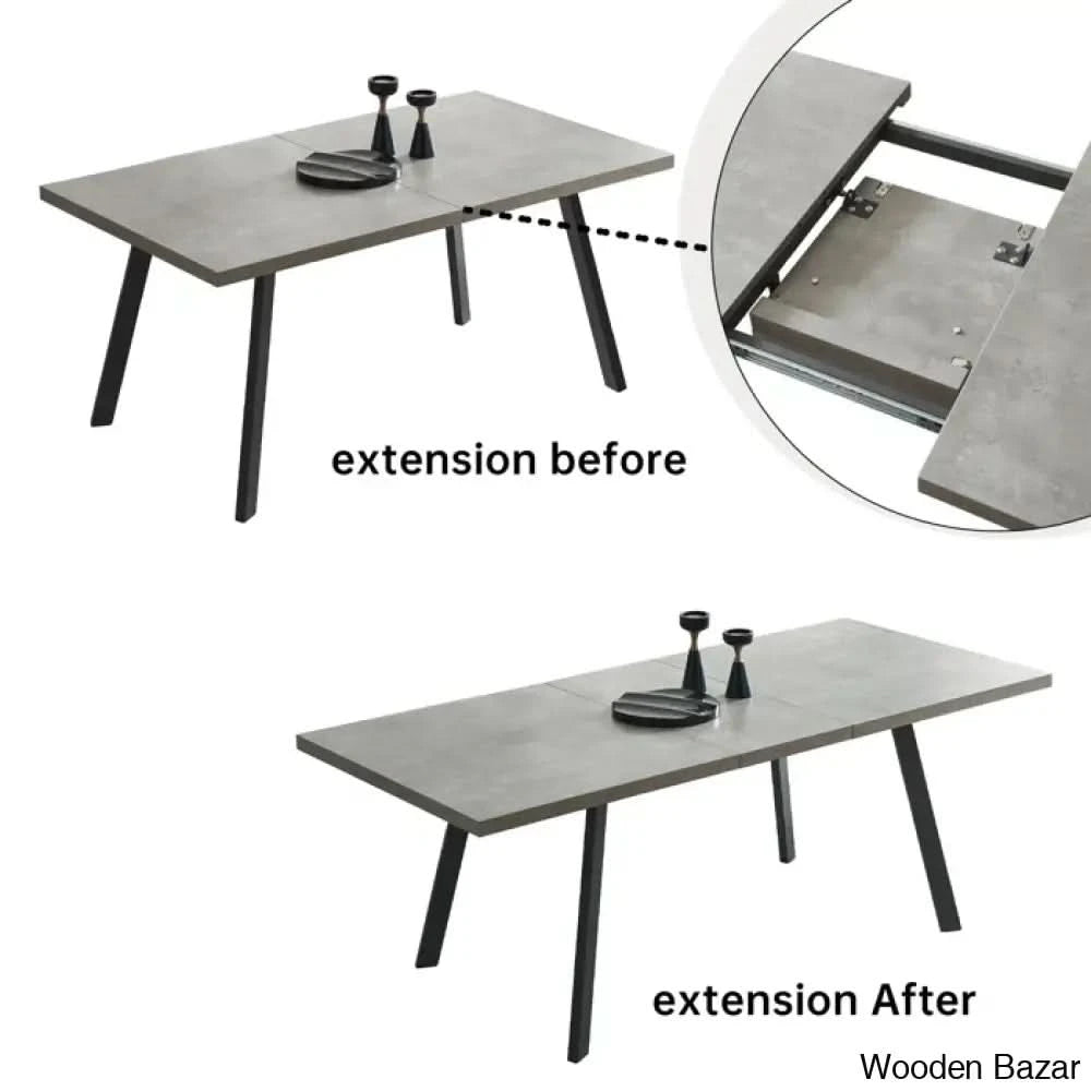 Toxen Latest 6 Seater Extendable Dining Set